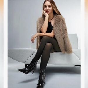 Translucent Thermal Thick Winter No Feet Tights Footless